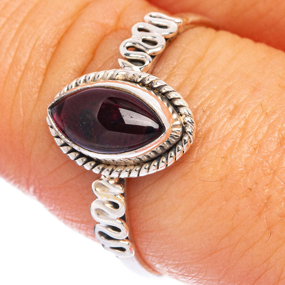 Garnet Dainty Ring Size 9.25 (925 Sterling Silver) R145700