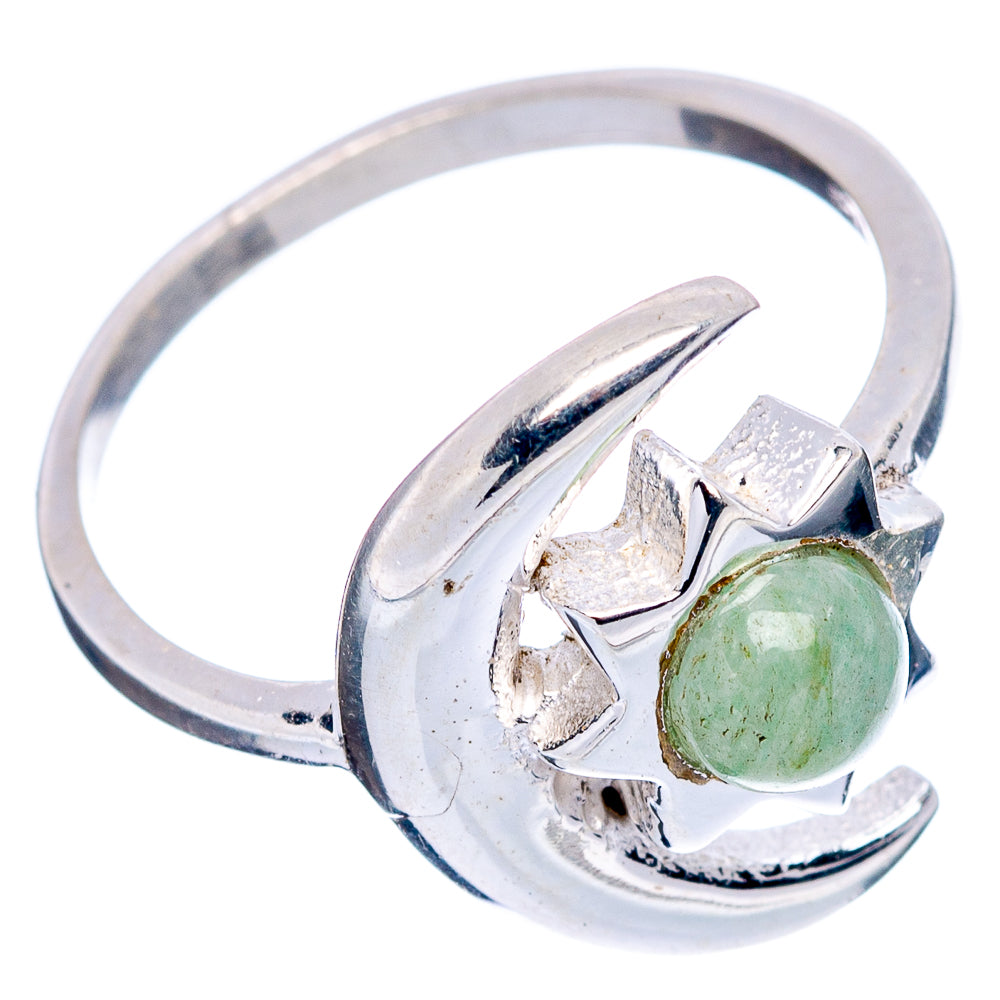 Amazonite Sun Moon Dainty Ring Size 7 (.925 Sterling Silver)