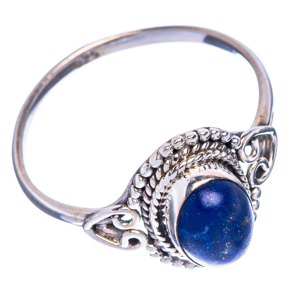 Lapis Lazuli Dainty Ring Size 8.25 (925 Sterling Silver) R1151