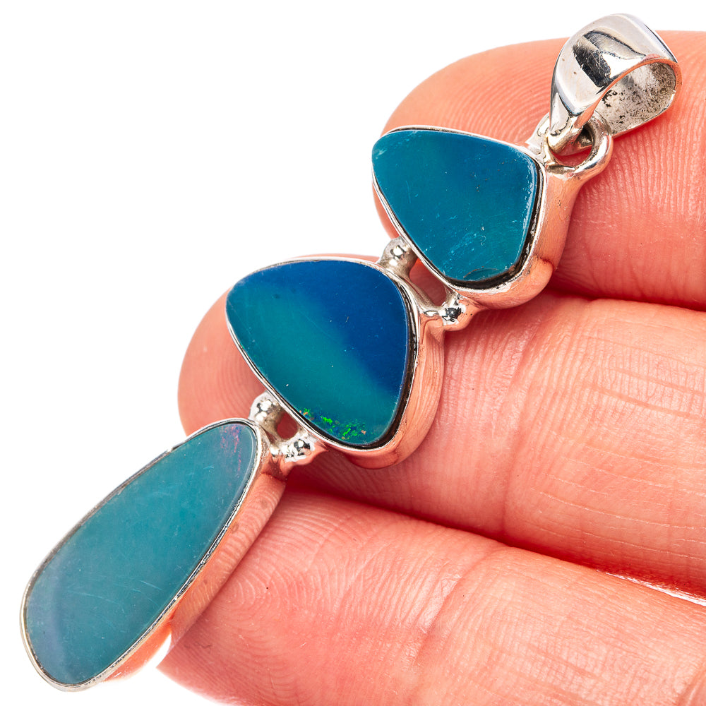 Rare Doublet Opal Pendant 2" (.925 Sterling Silver)