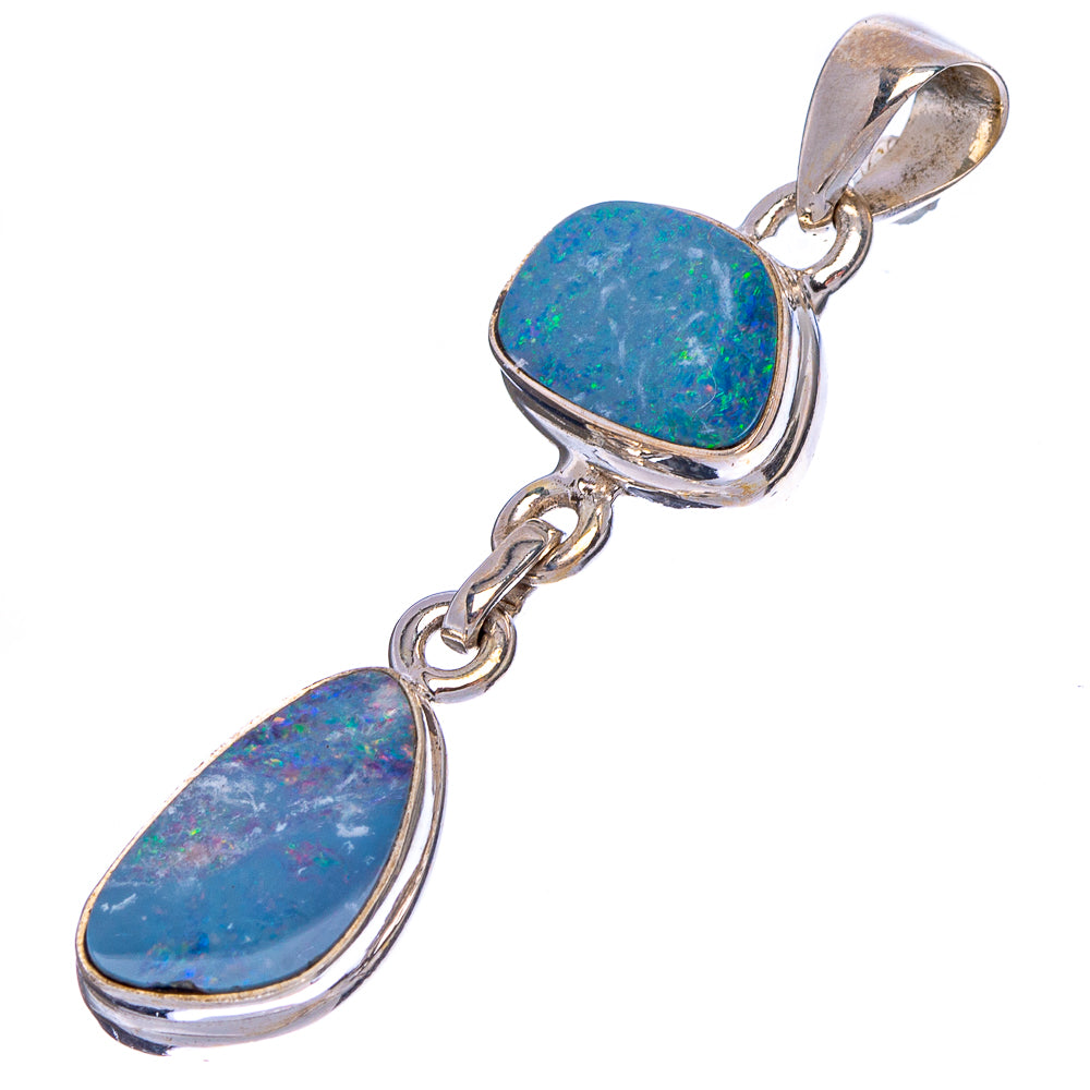 Rare Doublet Opal Pendant 1 7/8" (.925 Sterling Silver)