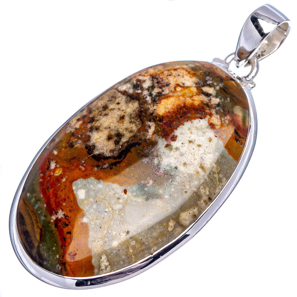 Rocky Butte Jasper Pendant 2 1/8" (.925 Sterling Silver)