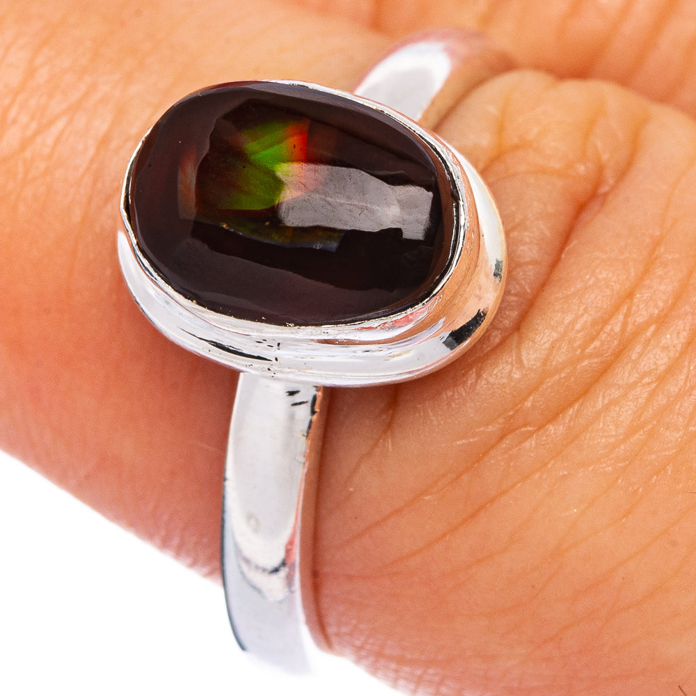 Rare Mexican Fire Agate Ring Size 7.5 (925 Sterling Silver) R145573