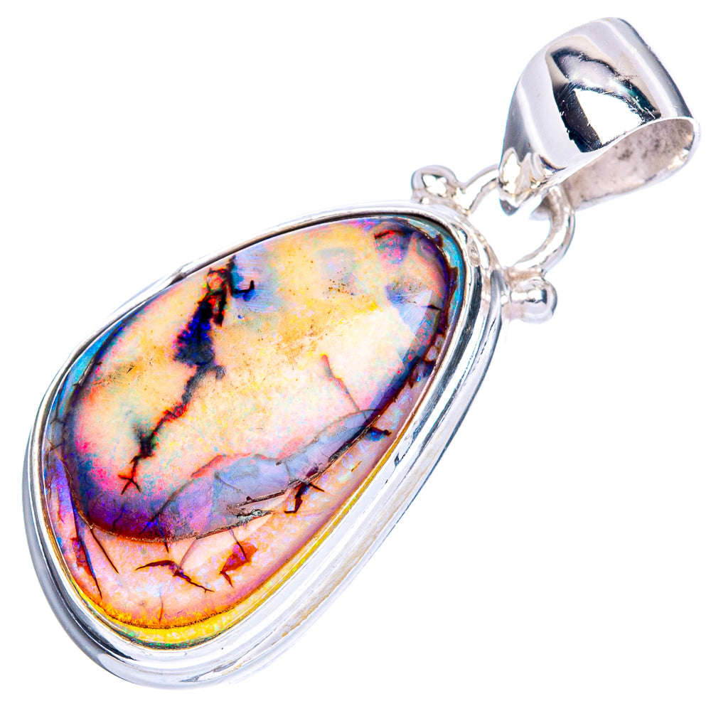 Rare Sterling Opal Pendant 1 1/4" (925 Sterling Silver) P41723