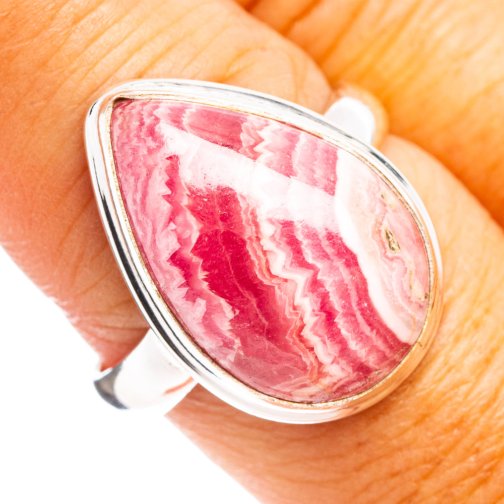 Rhodochrosite Ring Size 9 (.925 Sterling Silver)