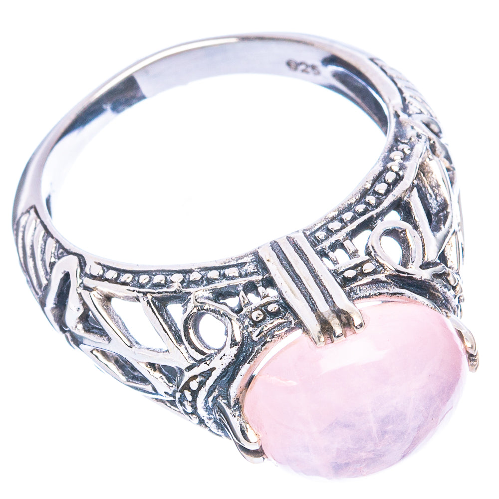 Rose Quartz Ring Size 8.5 (925 Sterling Silver) R4827