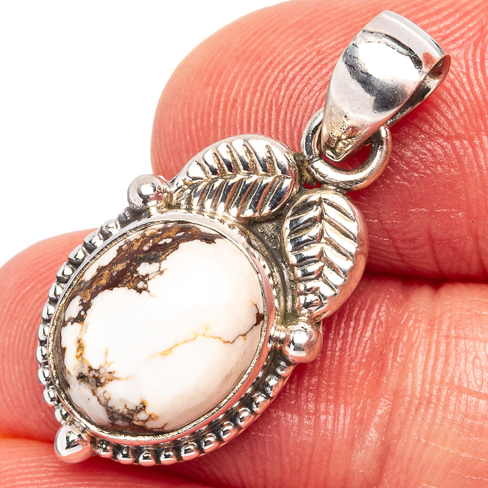 Wild Horse Jasper Pendant 1 1/8" (.925 Sterling Silver)