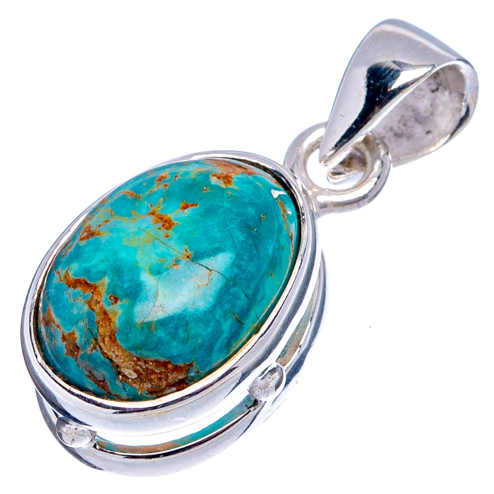 Mohave Turquoise Dainty Pendant 1" (.925 Sterling Silver)