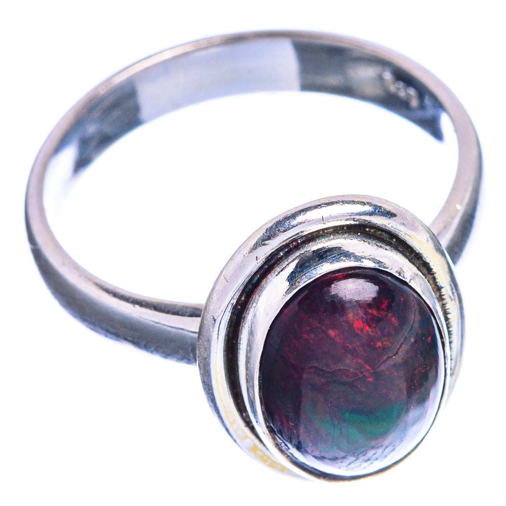 Black Opal Ring Size 8 (925 Sterling Silver) R144281