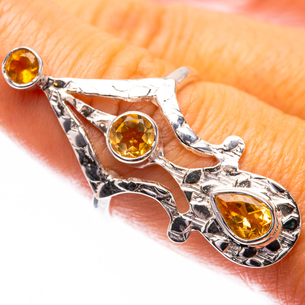 Premium Faceted Citrine Ring Size 8 (925 Sterling Silver) R141796