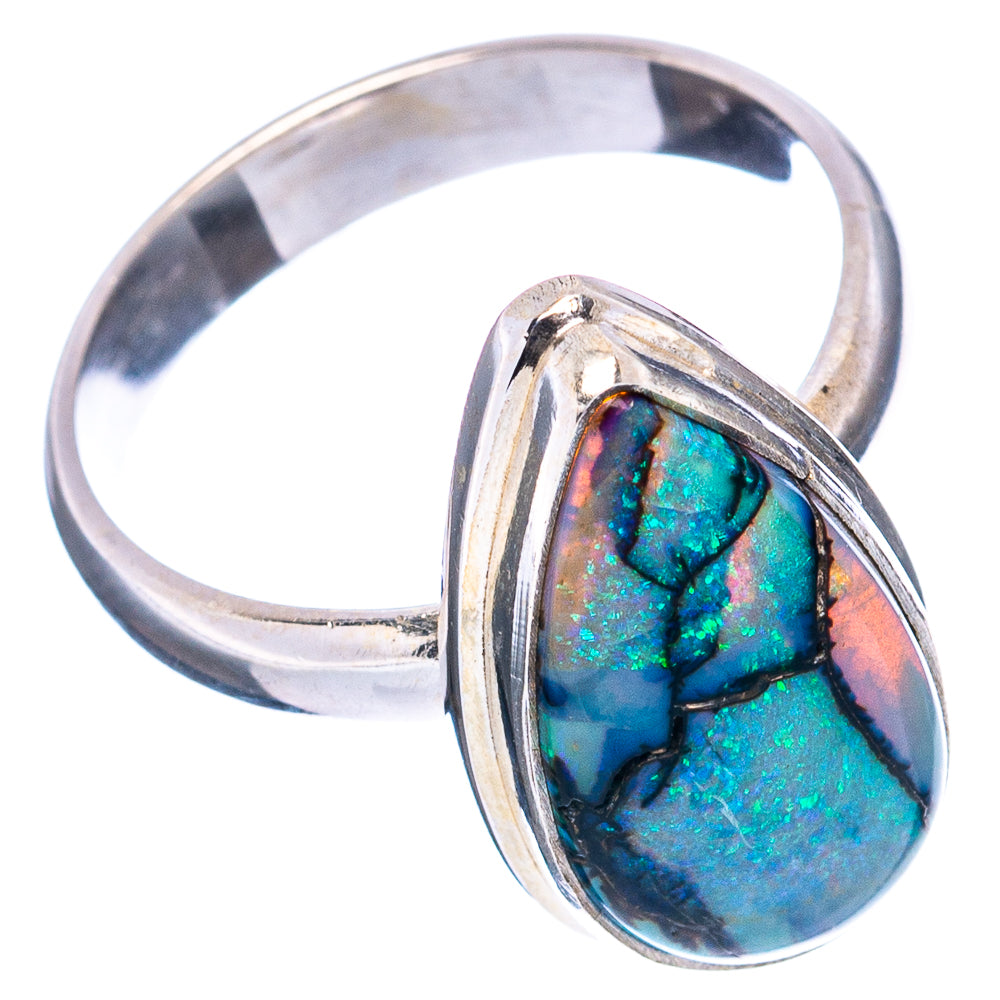 Rare Sterling Opal Ring Size 6.75 (.925 Sterling Silver)