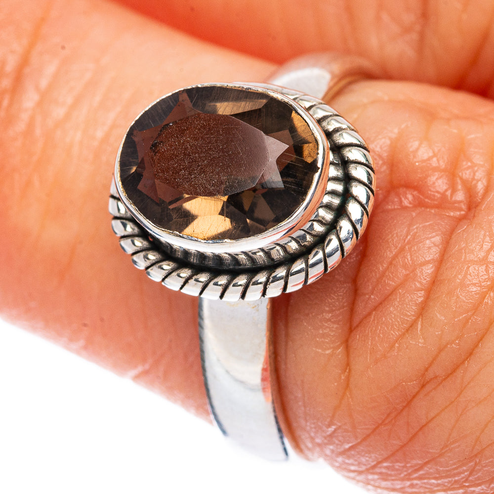 Value Smoky Quartz Ring Size 6.75 (925 Sterling Silver) R3260