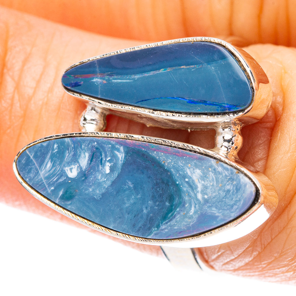 Rare Doublet Opal Ring Size 7.25 (925 Sterling Silver) R4407