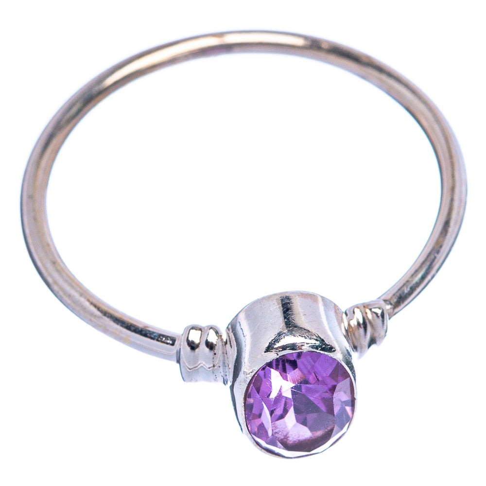 Faceted Amethyst Dainty Ring Size 7.25 (925 Sterling Silver) R145361