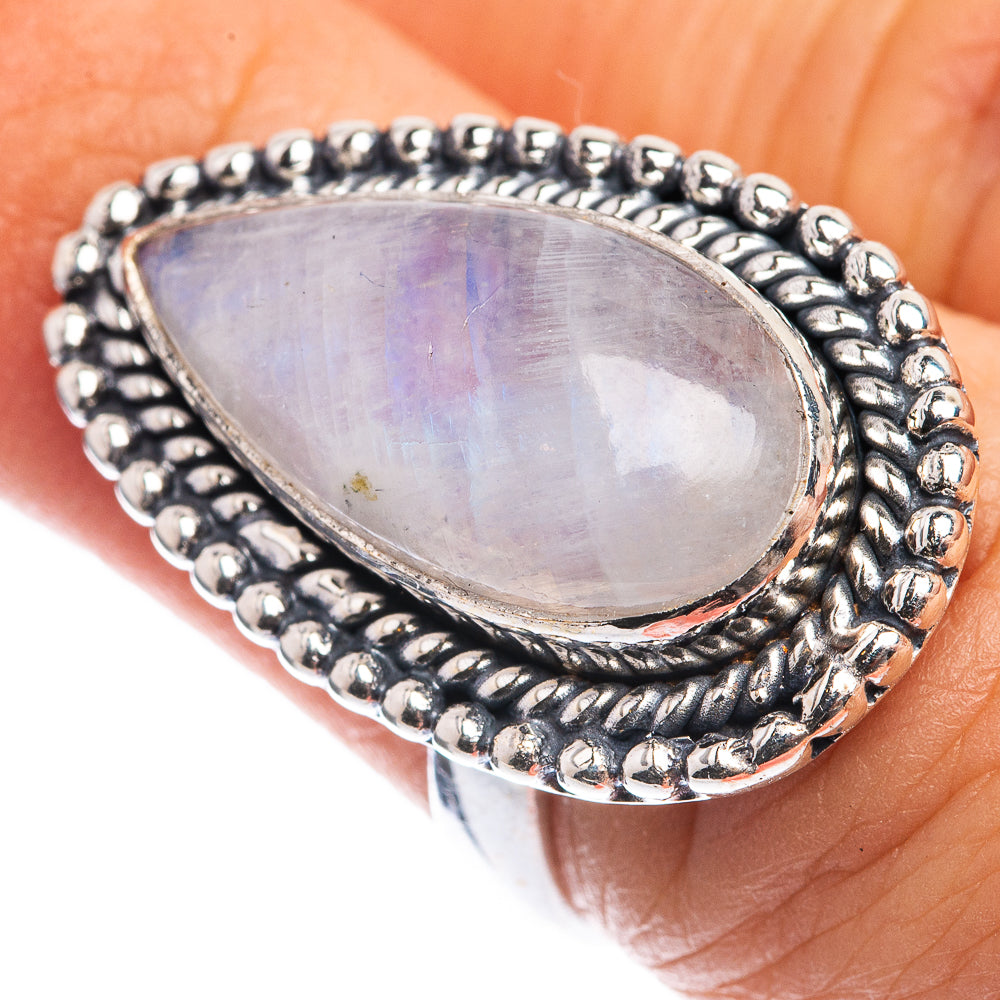 Rainbow Moonstone Ring Size 6 (925 Sterling Silver) RING143295
