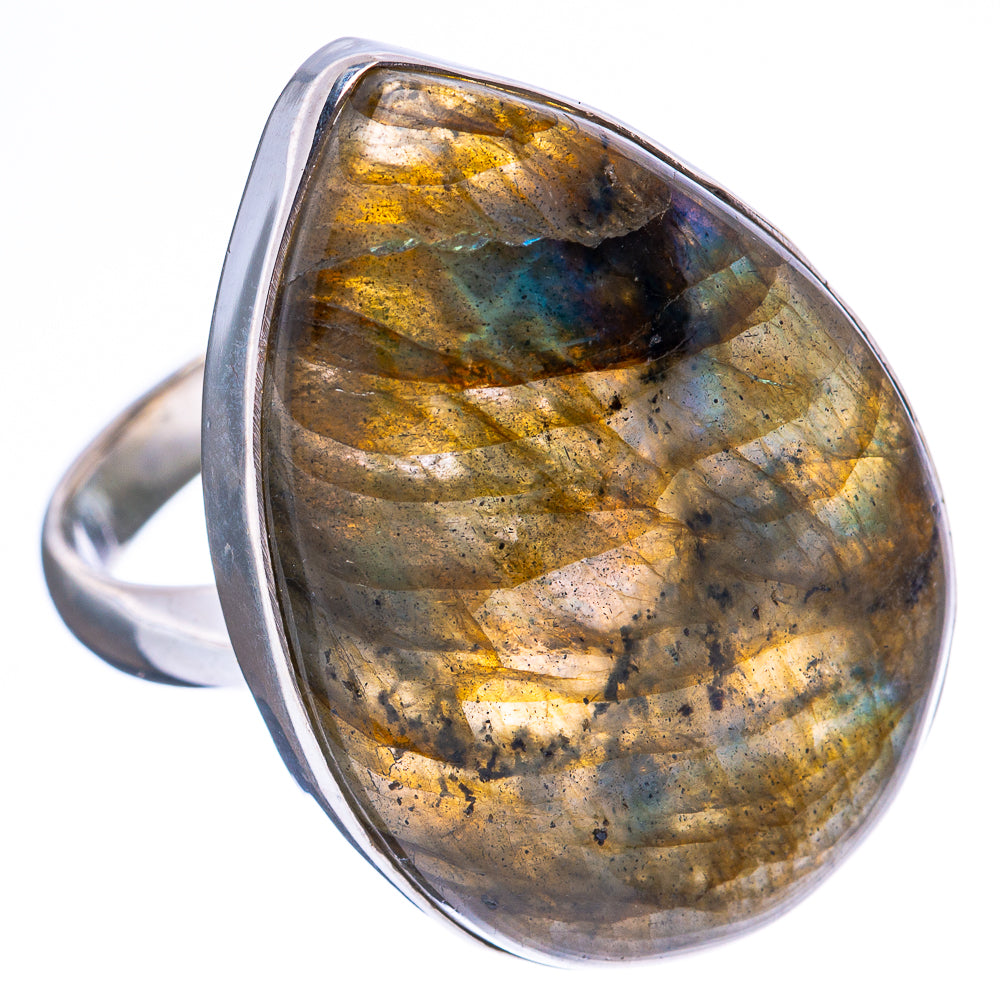 Labradorite Ring Size 9.25 (925 Sterling Silver) R4134