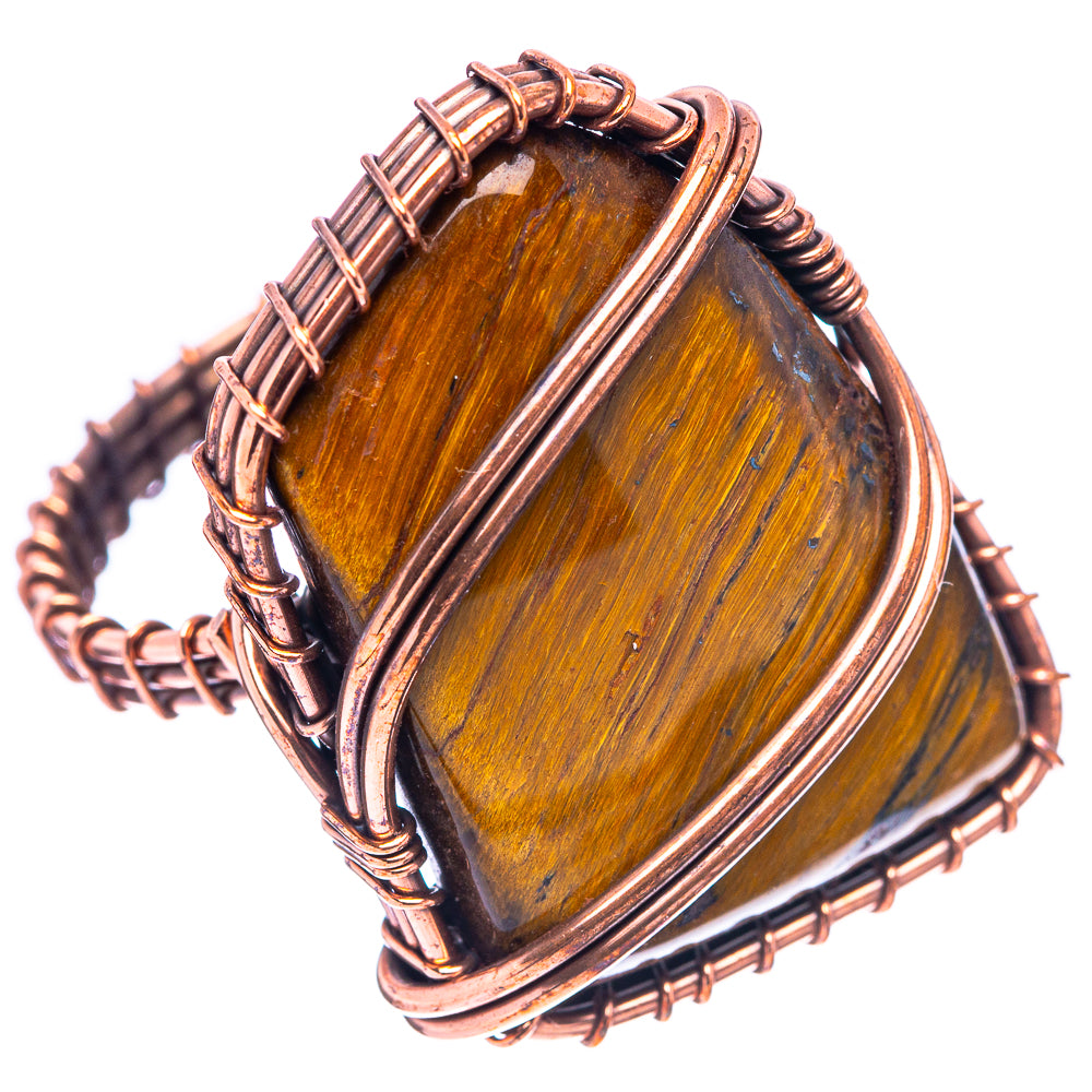 Tiger's Eye Ring Size 8 (Oxidized Copper)