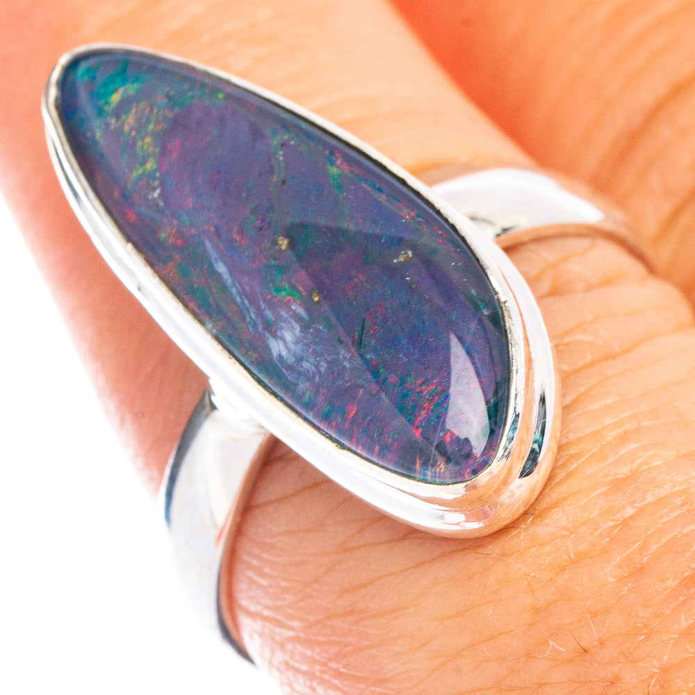 Rare Triplet Opal Ring Size 7.5 (925 Sterling Silver) R7826