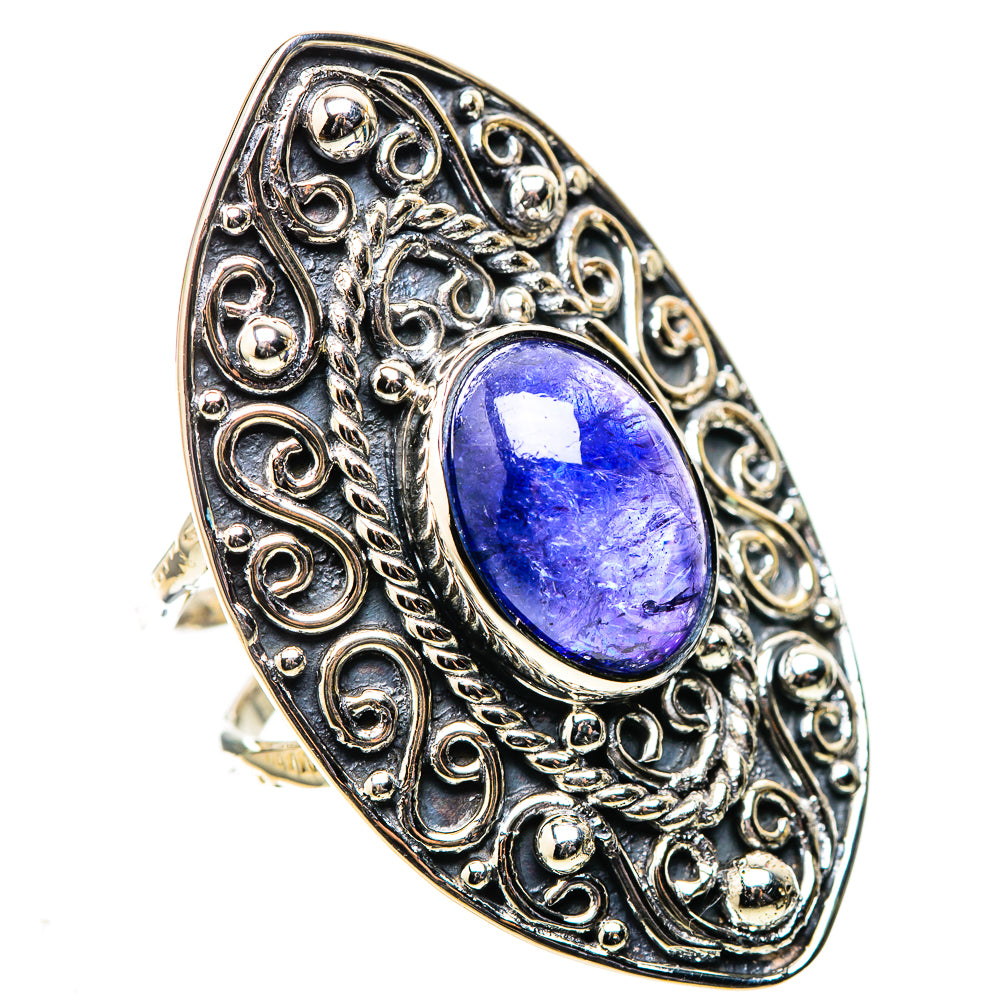 Signature Large Tanzanite Ring Size 7.25 (925 Sterling Silver) RING138153