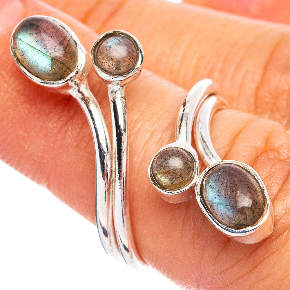 Dainty Labradorite Ring Size 6.5 (925 Sterling Silver) R8711
