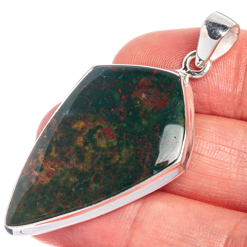 Bloodstone Pendant 2" (925 Sterling Silver) P39836