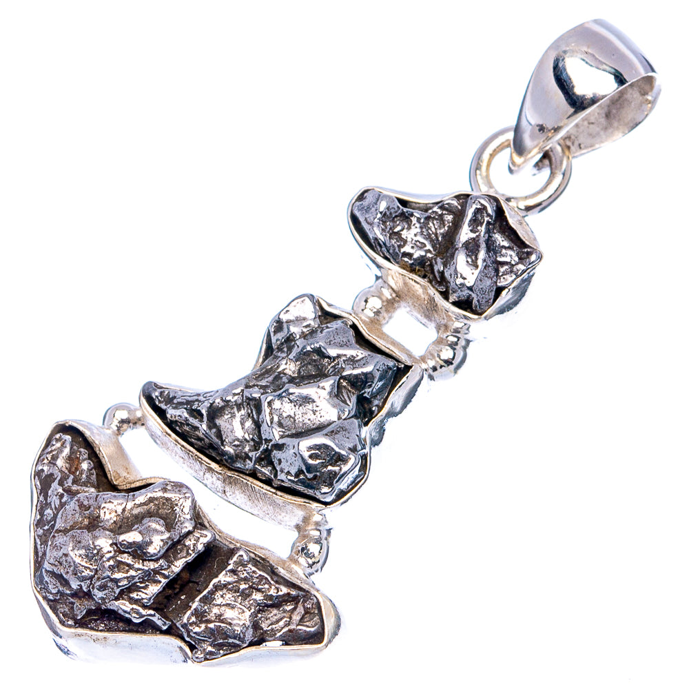 Rare Campo Del Cielo Meteorite Pendant 1 5/8" (.925 Sterling Silver)