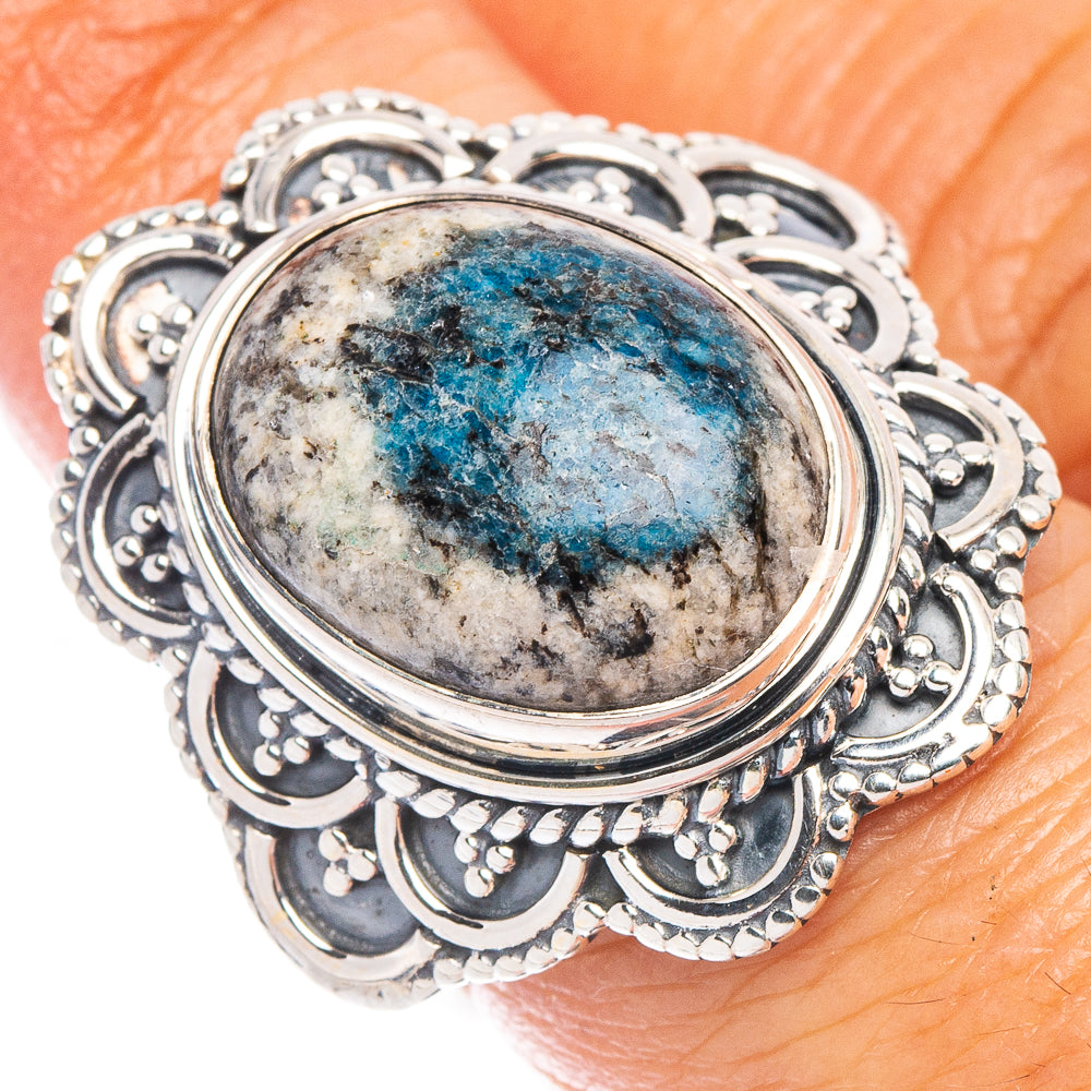 K2 Blue Azurite Ring Size 7 (925 Sterling Silver) R7144