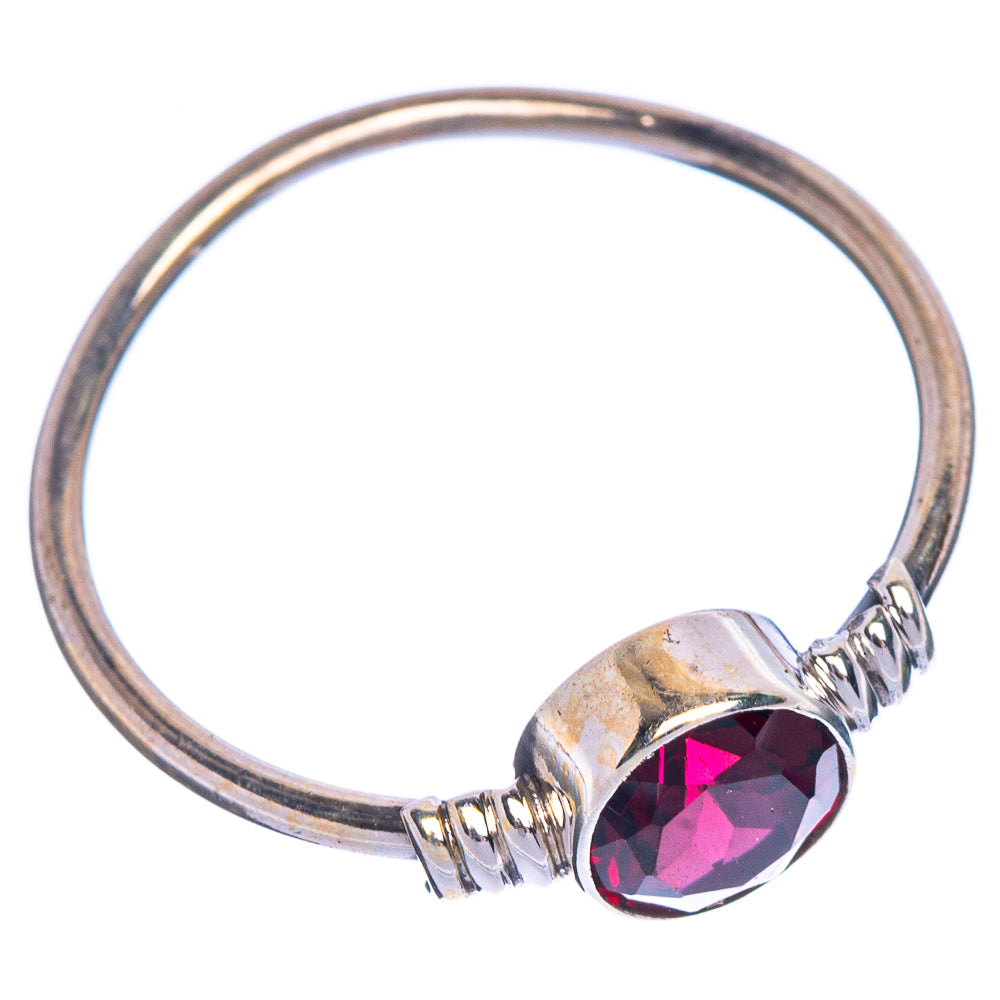 Garnet Dainty Ring Size 7.75 (925 Sterling Silver) R147066