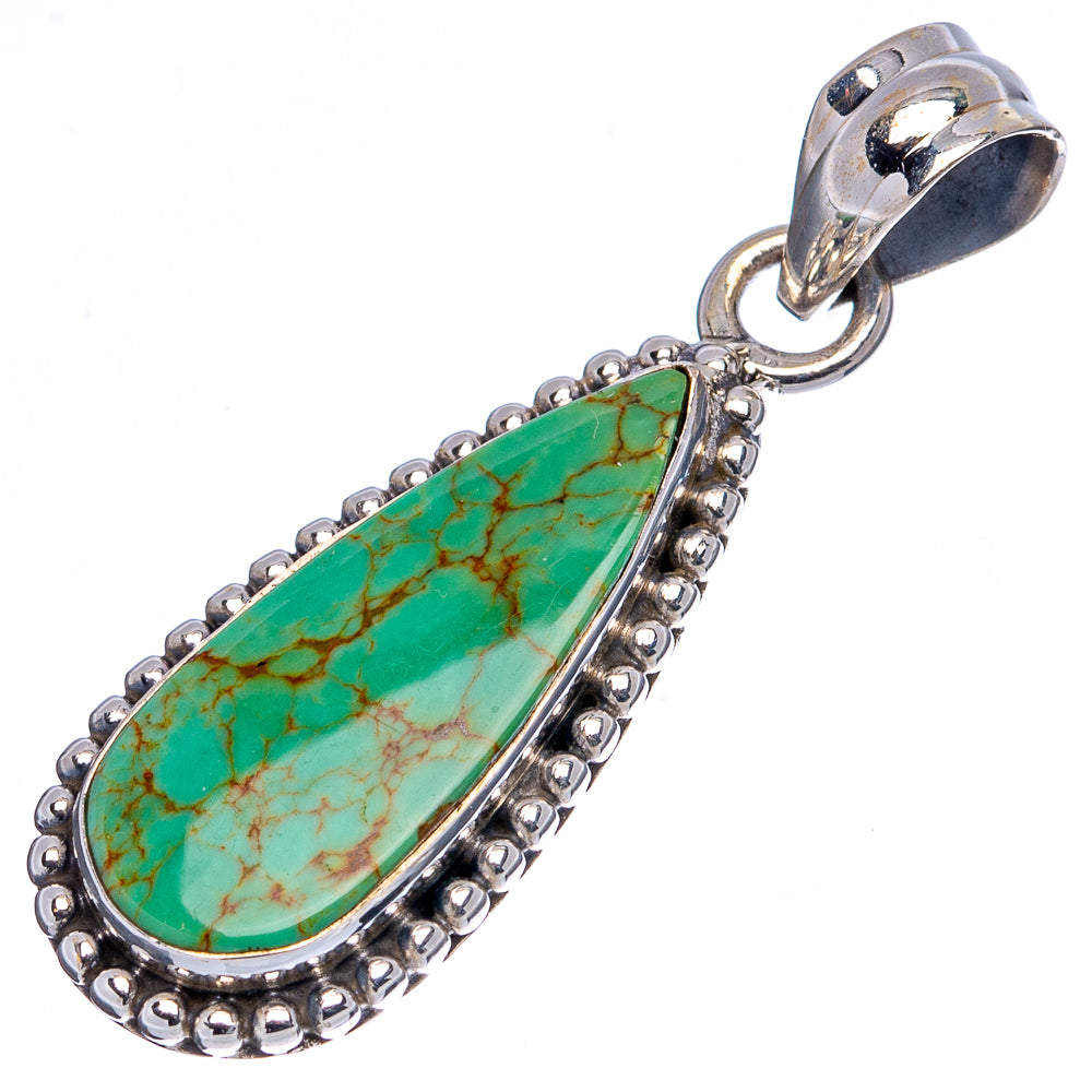 Royston Turquoise Pendant 1 3/8" (.925 Sterling Silver)