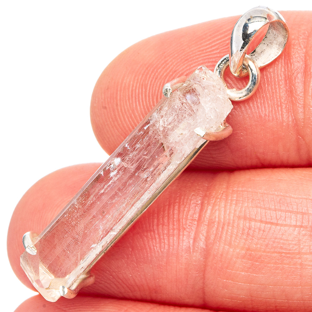 Raw Herkimer Diamond Pendant 1 3/8" (.925 Sterling Silver)