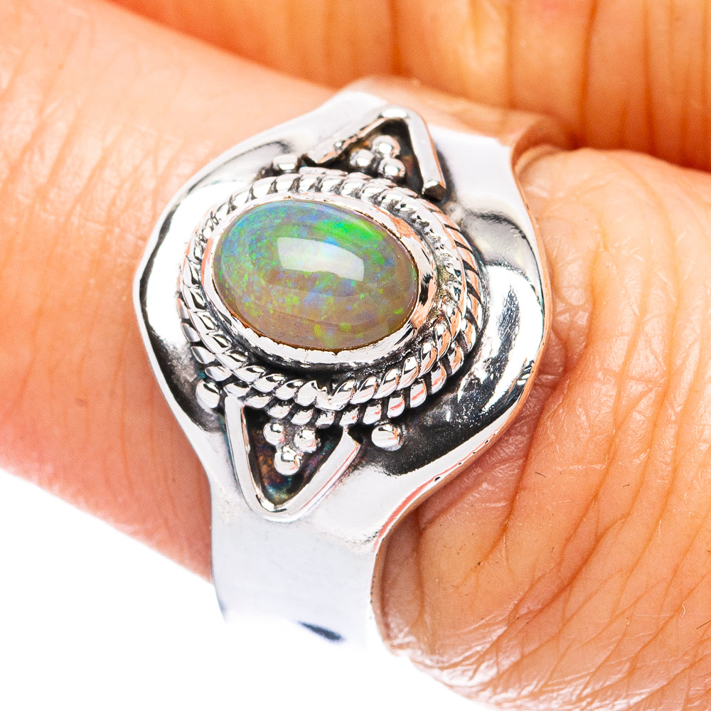 Rare  Ethiopian Opal Ring Size 6.75 (925 Sterling Silver) R3695