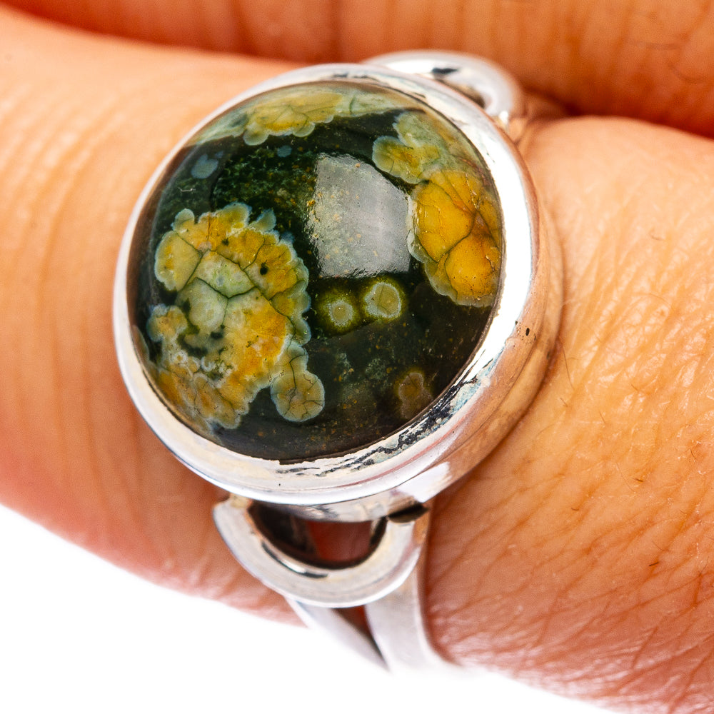 Ocean Jasper Ring Size 8 (925 Sterling Silver) R146514