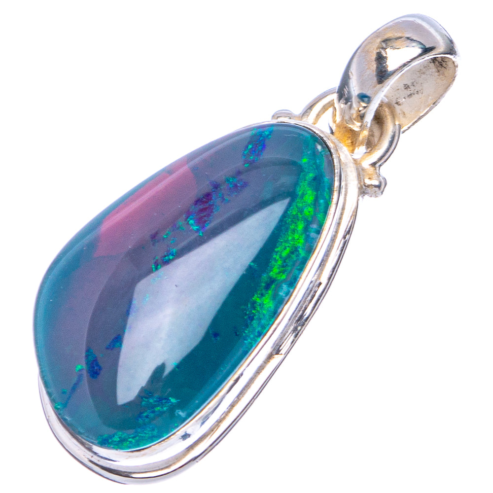 Triplet Opal Pendant 1 3/8" (.925 Sterling Silver)