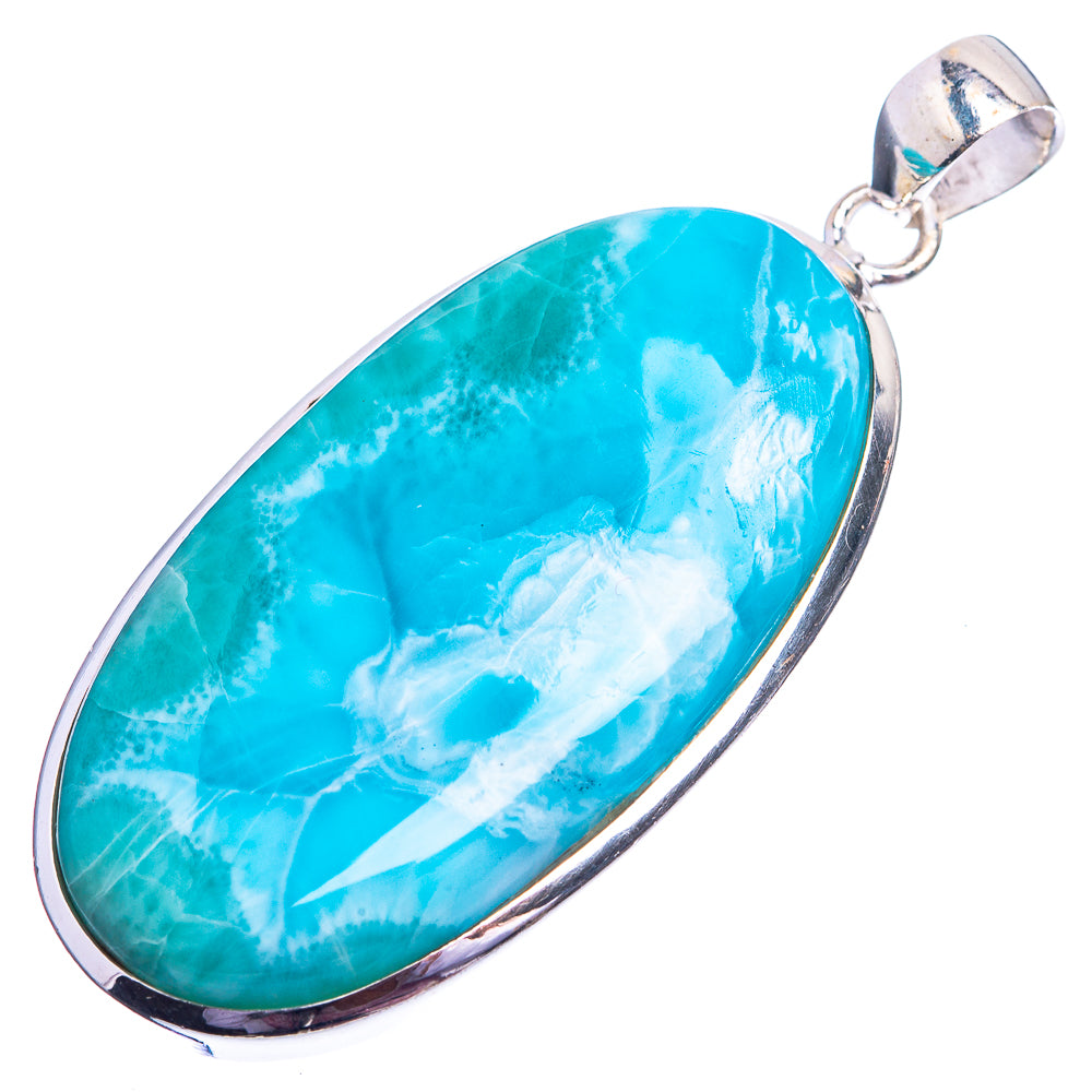 Larimar Pendant 2 1/8" (925 Sterling Silver) P38966