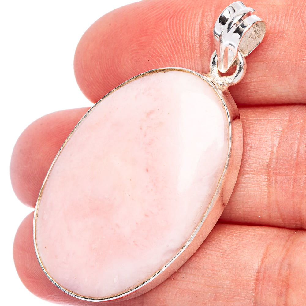 Pink Opal Pendant 1 7/8" (925 Sterling Silver) P40483
