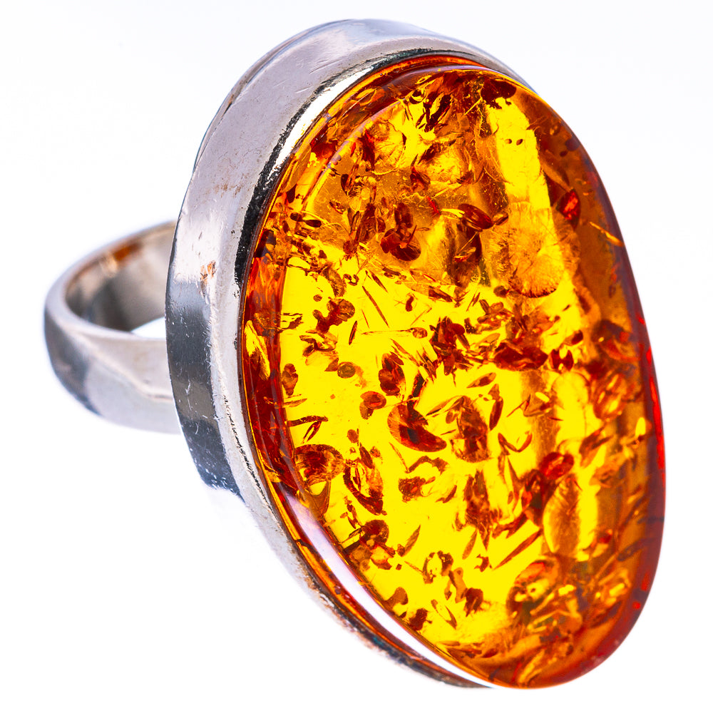 Baltic Amber Ring Size 8 (925 Sterling Silver) R1892