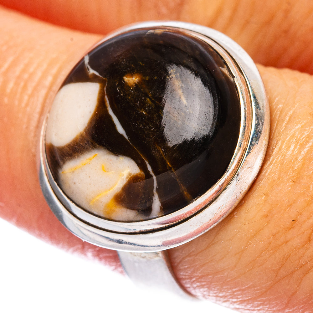 Peanut Wood Jasper Ring Size 7.75 (925 Sterling Silver) R146519