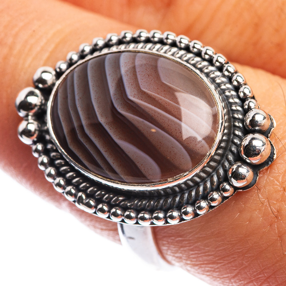 Botswana Agate Ring Size 8 (925 Sterling Silver) R144148