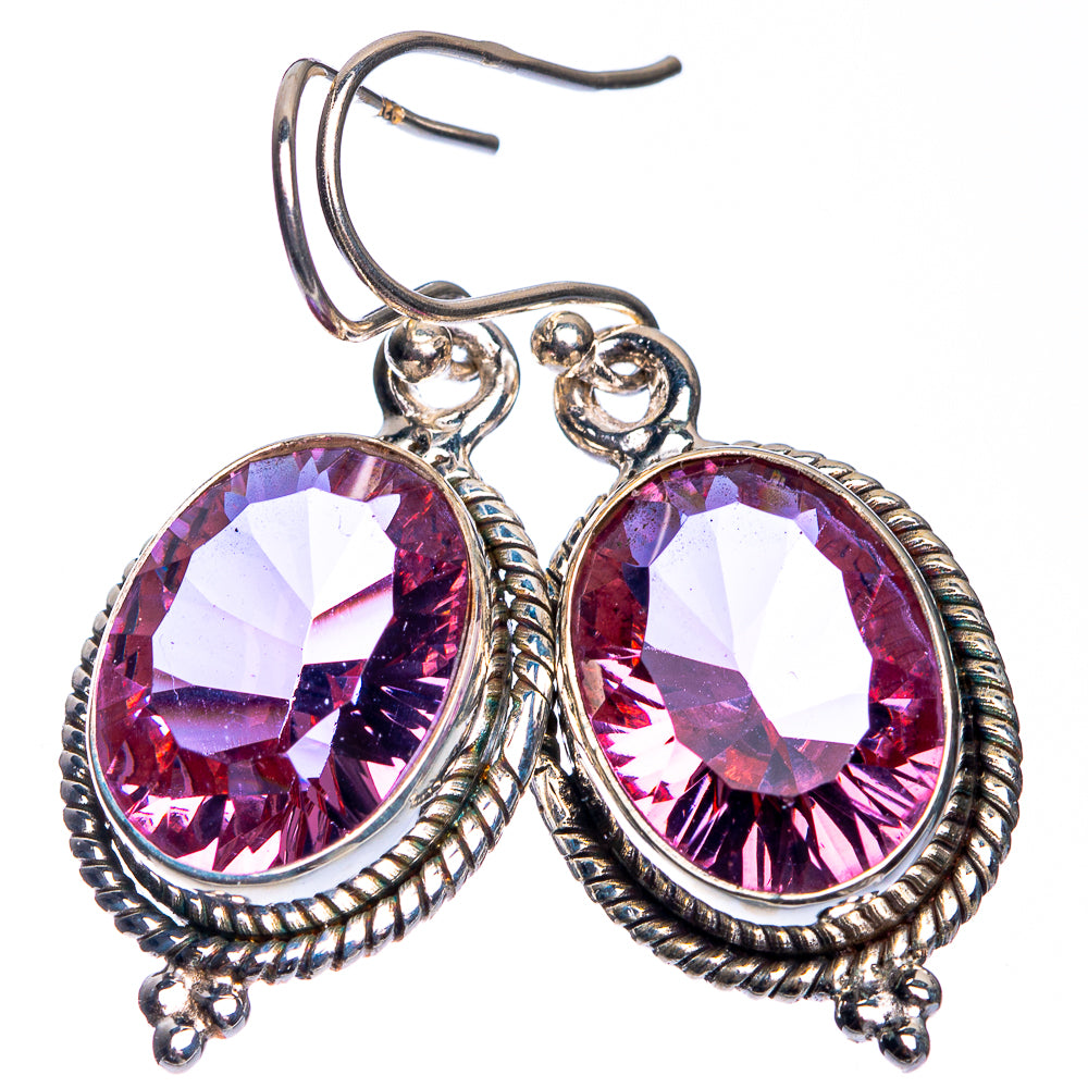 Faceted Color Change Alexandrite (Lab.) Earrings 1 1/2" (925 Sterling Silver) E432645