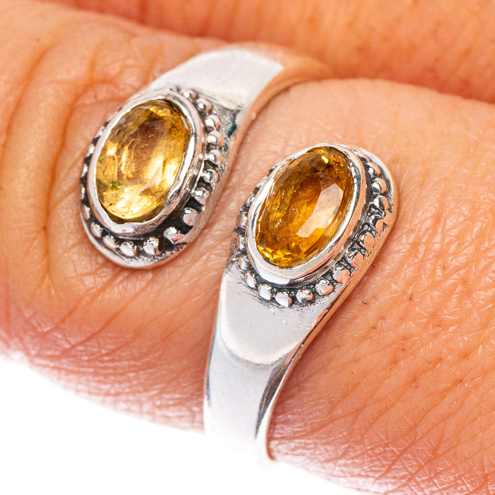 Faceted Citrine Ring Size 7.5 (925 Sterling Silver) R1524