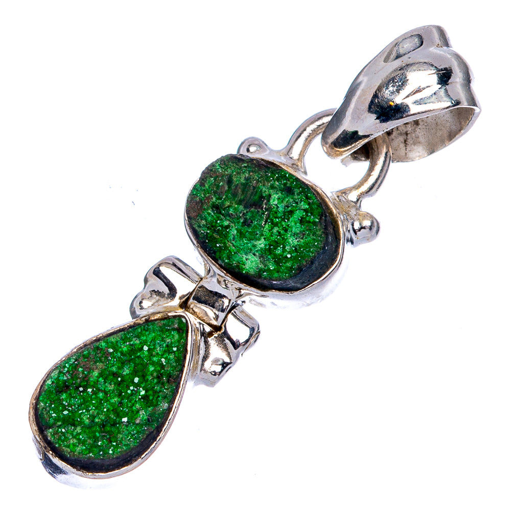Rare Uvarovite Garnet Pendant 1 1/4" (925 Sterling Silver) P40350