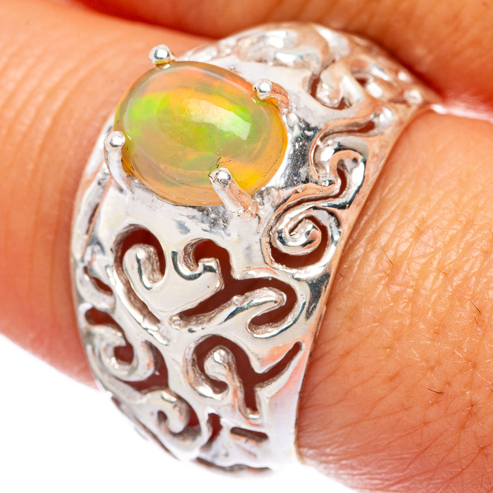 Rare Ethiopian Opal Ring Size 8 (925 Sterling Silver) R146002