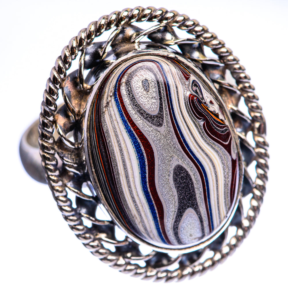 Fordite Ring Size 8.25 (925 Sterling Silver) R142946