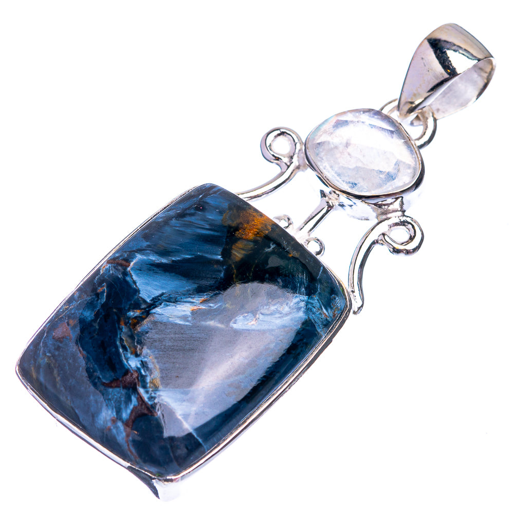 Pietersite, Rainbow Moonstone Pendant 1 7/8" (925 Sterling Silver) P38851