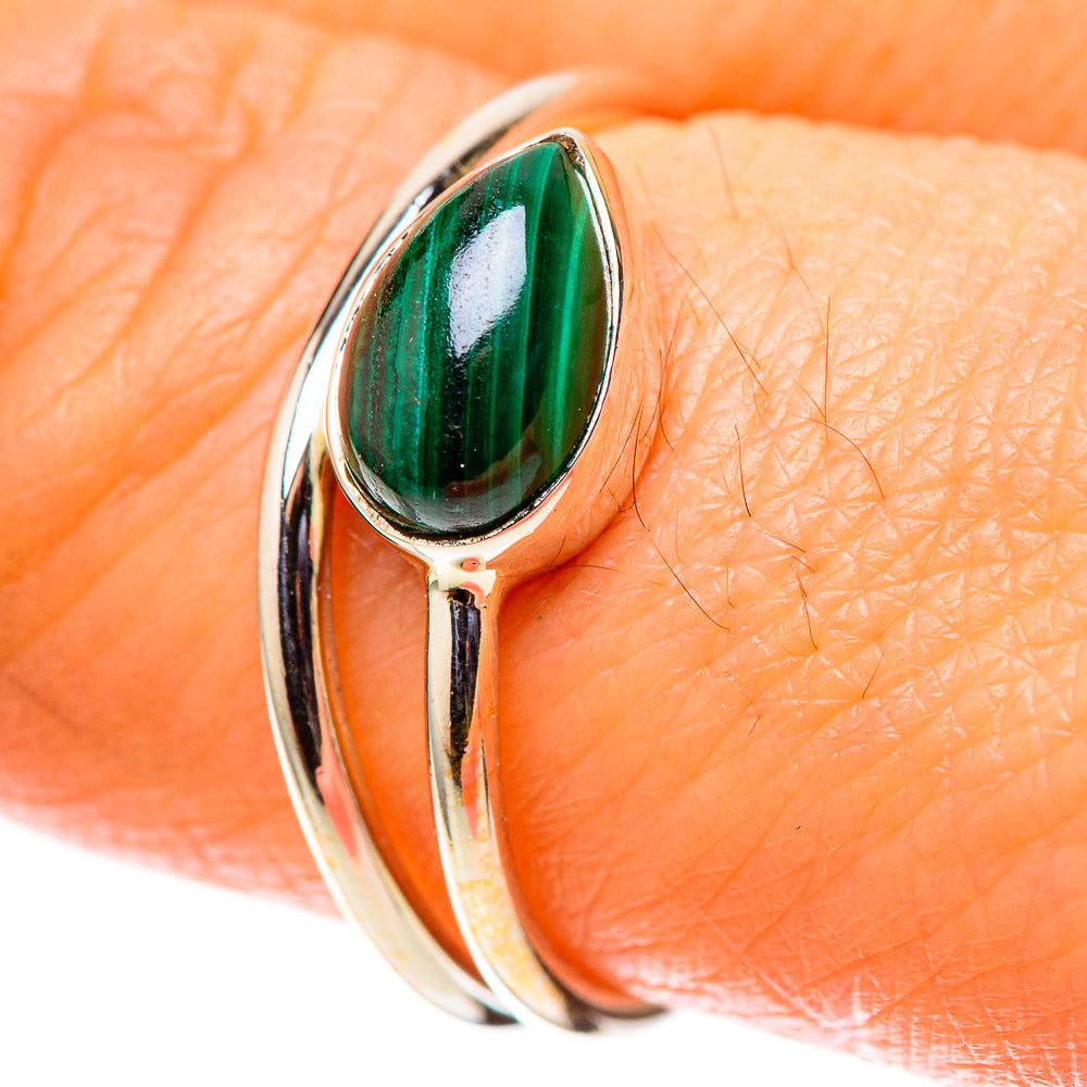 Malachite Dainty Ring Size 6 (925 Sterling Silver) RING138190