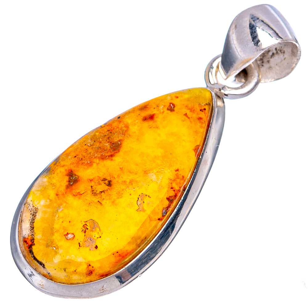 Bumble Bee Jasper Pendant 1 3/8" (925 Sterling Silver) P43426