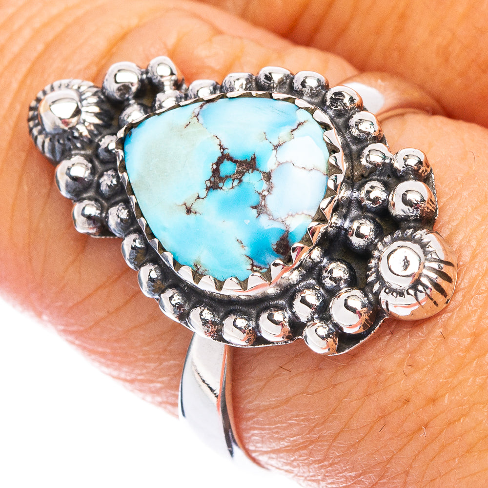 Rare Golden Hills Turquoise Ring Size 9 (925 Sterling Silver) R7516