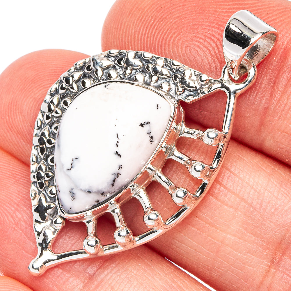 Premium Dendritic Opal Pendant 1 1/2" (925 Sterling Silver) P45013