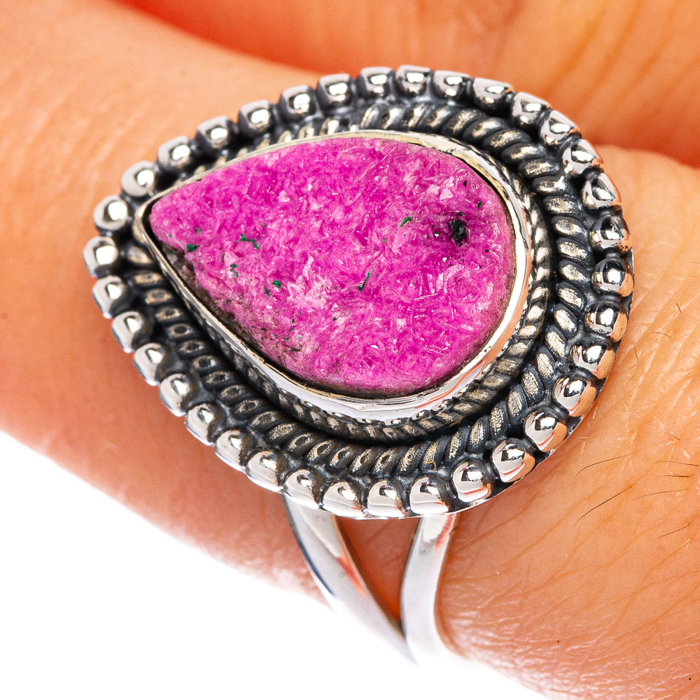 Cobalto Calcite Druzy Ring Size 7.5 (925 Sterling Silver) R1247