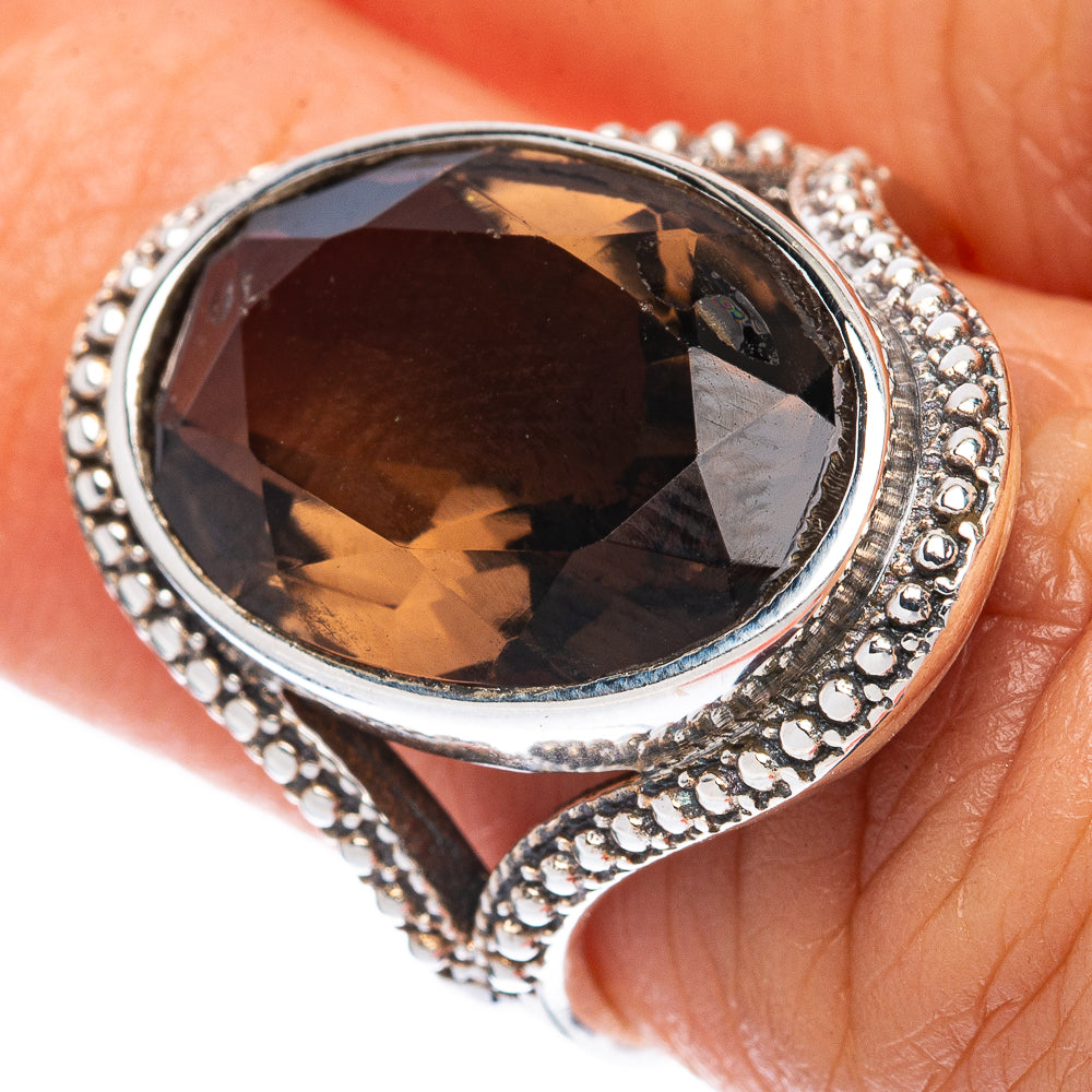 Smoky Quartz Ring Size 6 (925 Sterling Silver) R3323